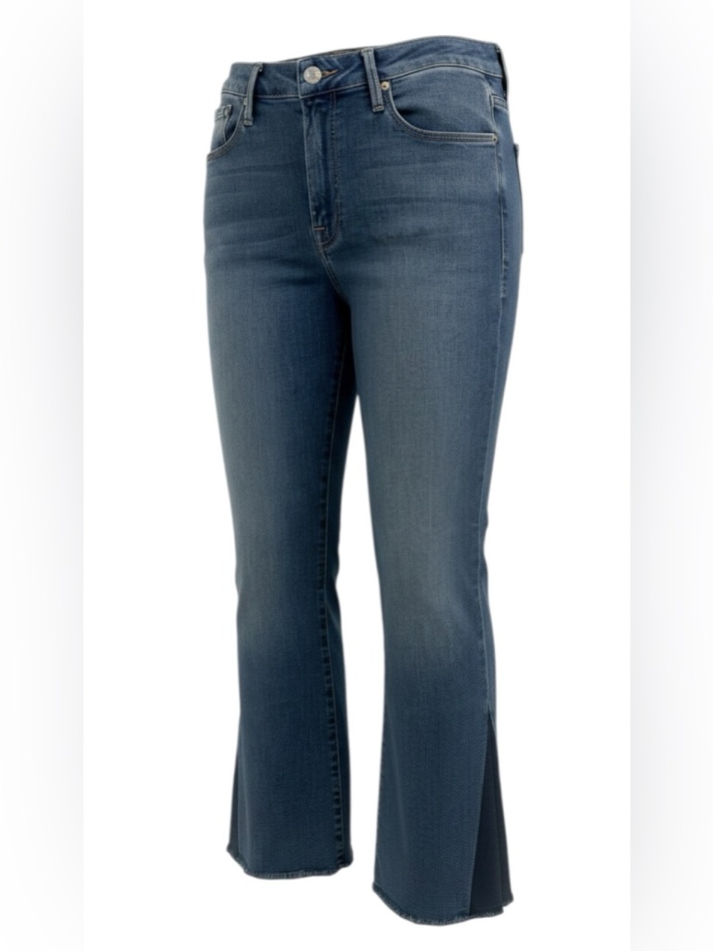 FRAME Le Crop Mini Boot jeans Two tone denim size 30